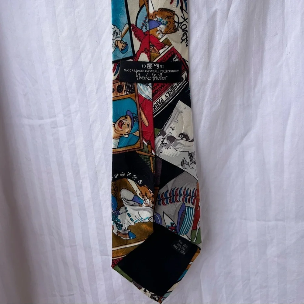 🏈⚾⛳️ Vintage 1990s Nicole Miller Silk Ties – Sports Print Set of 3